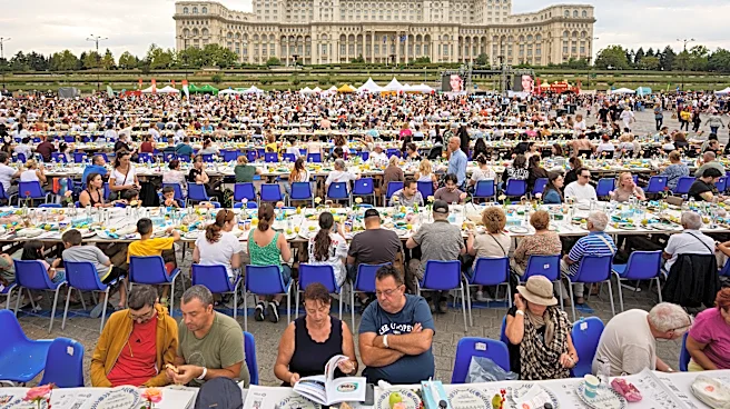 Romania sets Guinness record with miles-long table, raises funds for pediatric psychiatry hospital