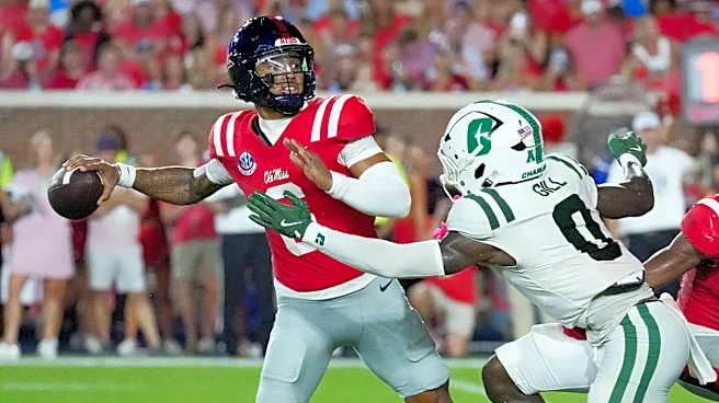 No. 9 Ole Miss rolls past Charlotte 41-9 behind Trinidad Chambliss’ 2 TD passes