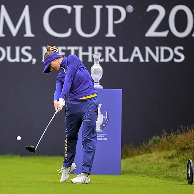 Solheim Cup finale: Europe and US locked at 8-8 as Sunday's singles start in heavy rain
