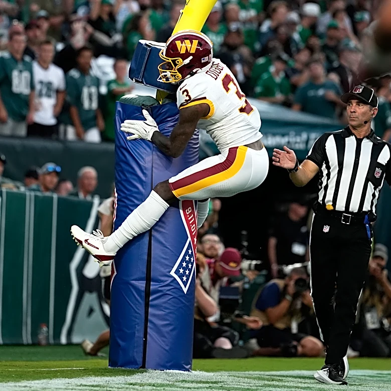 Stefon Diggs hugs the goalpost and gets flagged for costly penalty in Commanders' loss to Eagles