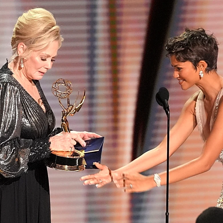 Jean Smart wins fifth Emmy for final season of 'Hacks' and 'Widow's Bay' wins acting awards early