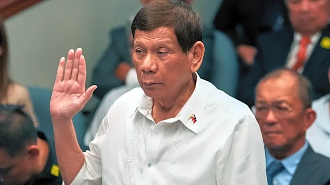 Former Philippine President Rodrigo Duterte appears in court in The Hague