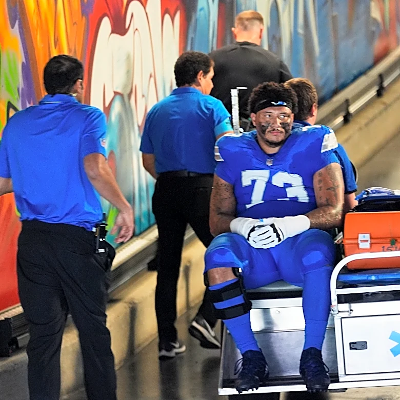 Lions rule out starting offensive linemen Blake Miller and Christian Mahogany against Bills