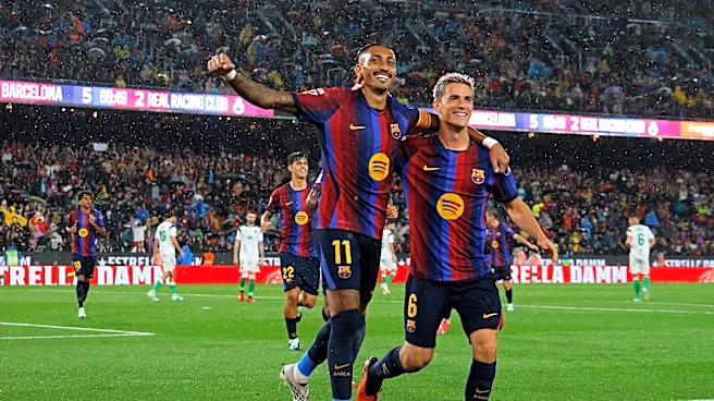 Raphinha hat trick sparks Barcelona's 7-2 rout of Racing in La Liga, Man United upset in League Cup