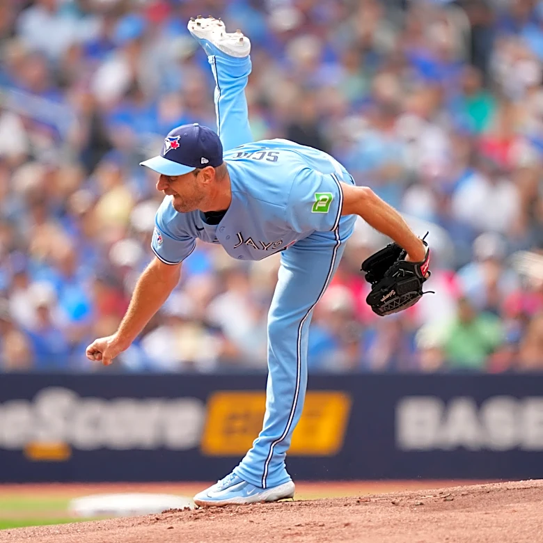 Max Scherzer gets win as Blue Jays beat Tigers 5-1 to avoid sweep, end Detroit's winning streak at 6