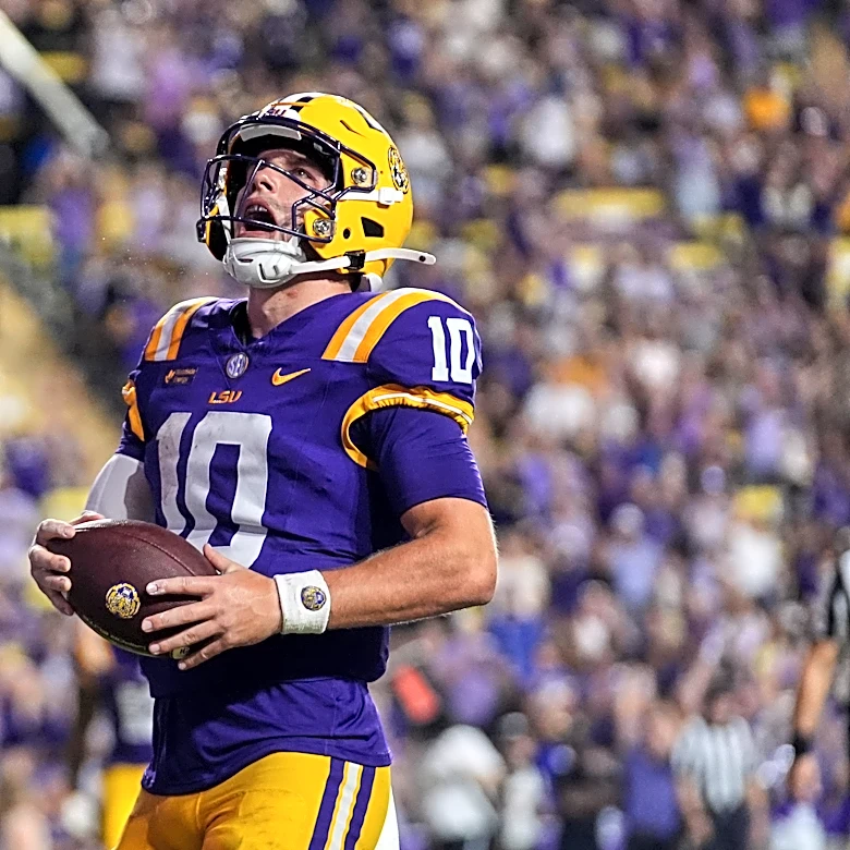 LSU QB Sam Leavitt upgraded to 'questionable' on the SEC injury report for the Mississippi game