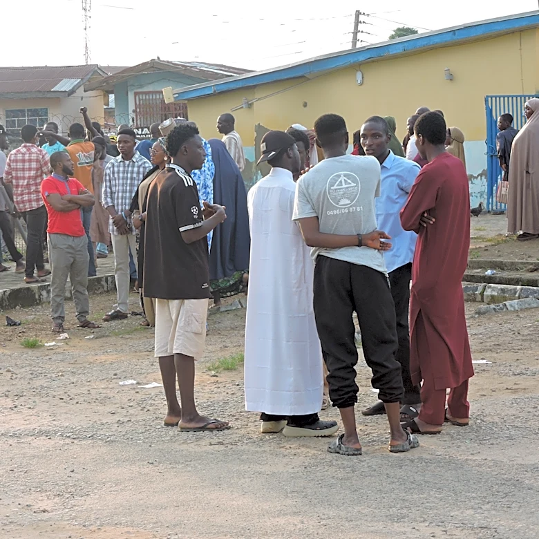 Nigerian police use tear gas during protests over the deaths in custody of 37 miners