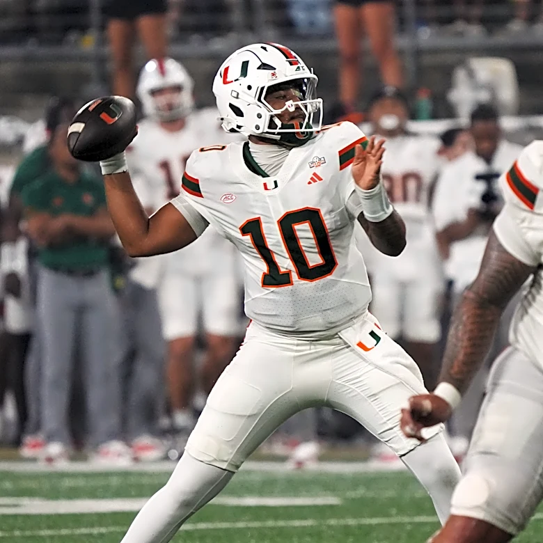 Mensah sets ACC consecutive-completions marks, defense rises in 4th as No. 5 Miami tops Wake Forest
