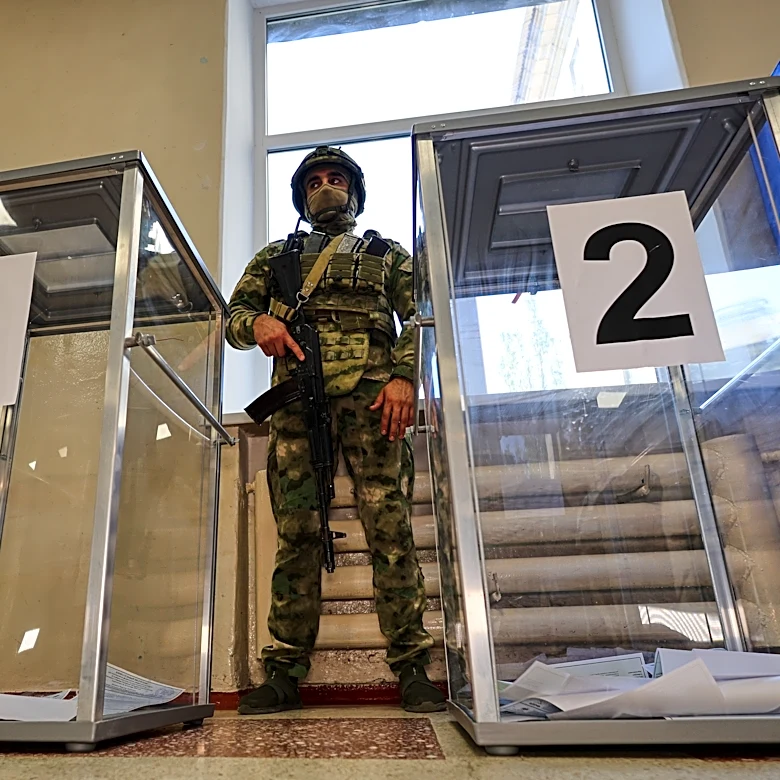 Russia holds parliamentary vote in areas it seized from Ukraine in the war