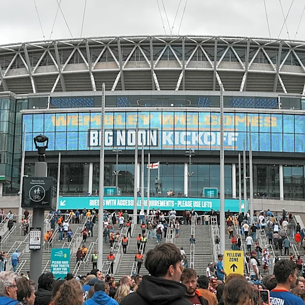 Wembley’s upper tier sits empty as Kansas-Arizona State football kicks off in London