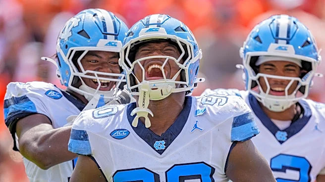 North Carolina leads Clemson 17-15 in fourth quarter in game delayed by lightning