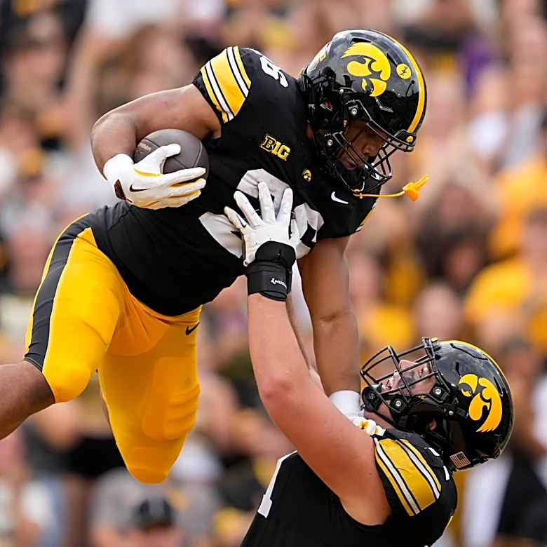 No. 18 Iowa has three go over 100 yards rushing as Hawkeyes roll to 55-0 win over Northern Iowa