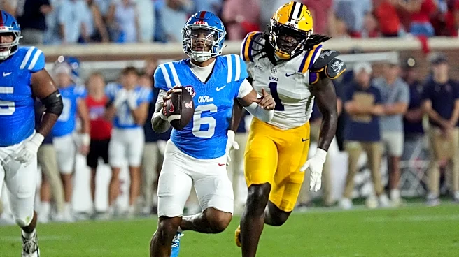 Trinidad Chambliss leads No. 8 Mississippi past No. 7 LSU 32-24 in Lane Kiffin's return to Ole Miss