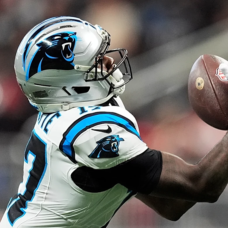 Young throws 3 TD passes, including 2 to Waller, as Panthers dominate short-handed Falcons 34-3
