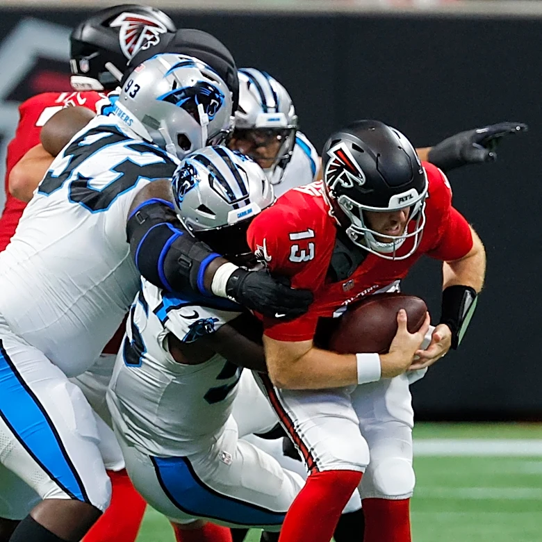 Falcons QB situation worsens as Cooper Rush struggles and gets benched in blowout loss to Panthers