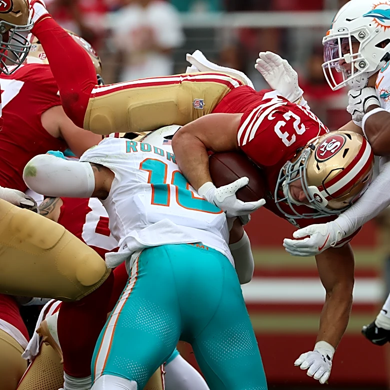 Christian McCaffrey joins elite company with his 100th career touchdown