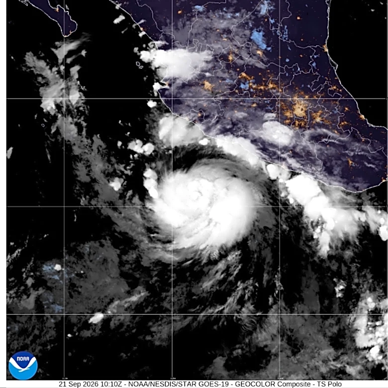 Polo, a tropical storm in the Pacific Ocean, is expected to become a major hurricane this week
