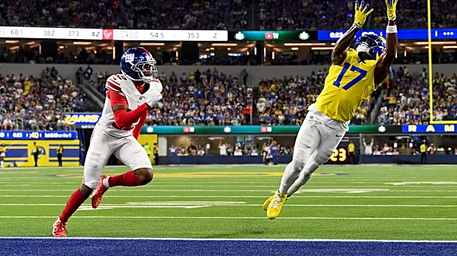 Davante Adams, Matthew Stafford lead Rams past Giants 28-6 after Jaxson Dart's injury