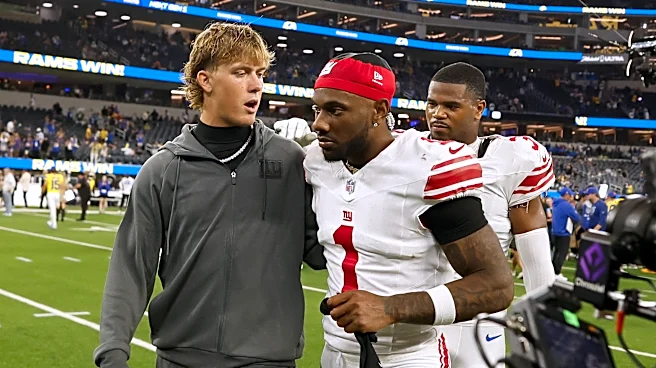 Jaxson Dart injures his knee as several Giants stars get banged up in loss to Rams