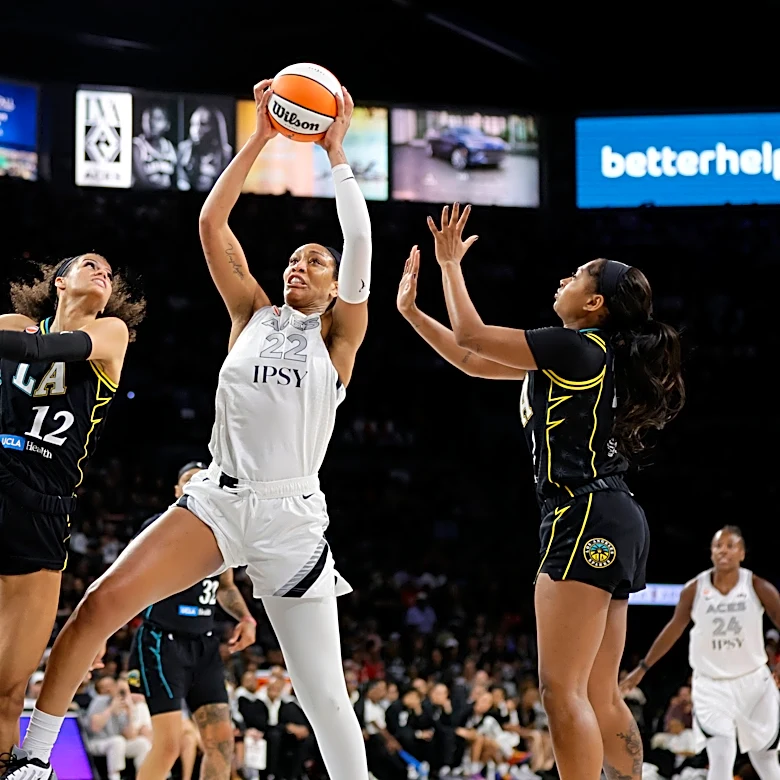 A'ja Wilson powers the Aces past the Sparks, clinching at least a No. 3 seed