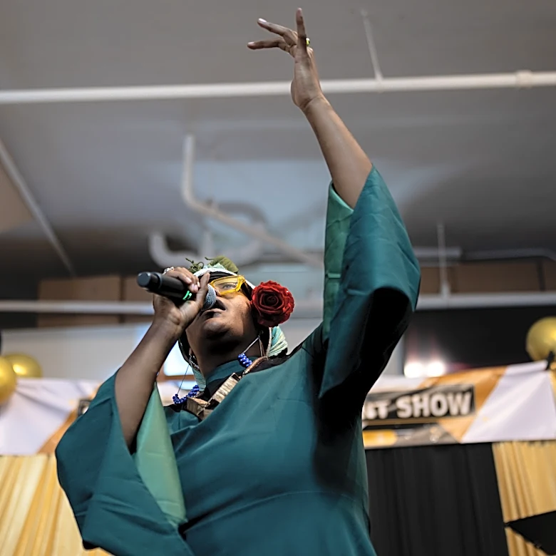 At a talent show on Los Angeles' Skid Row, the performers are all part of the homeless community