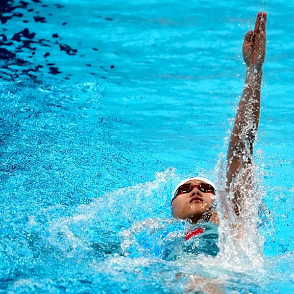 Chinese 13-year-old Yu Zidi wins her third swimming gold medal at the Asian Games
