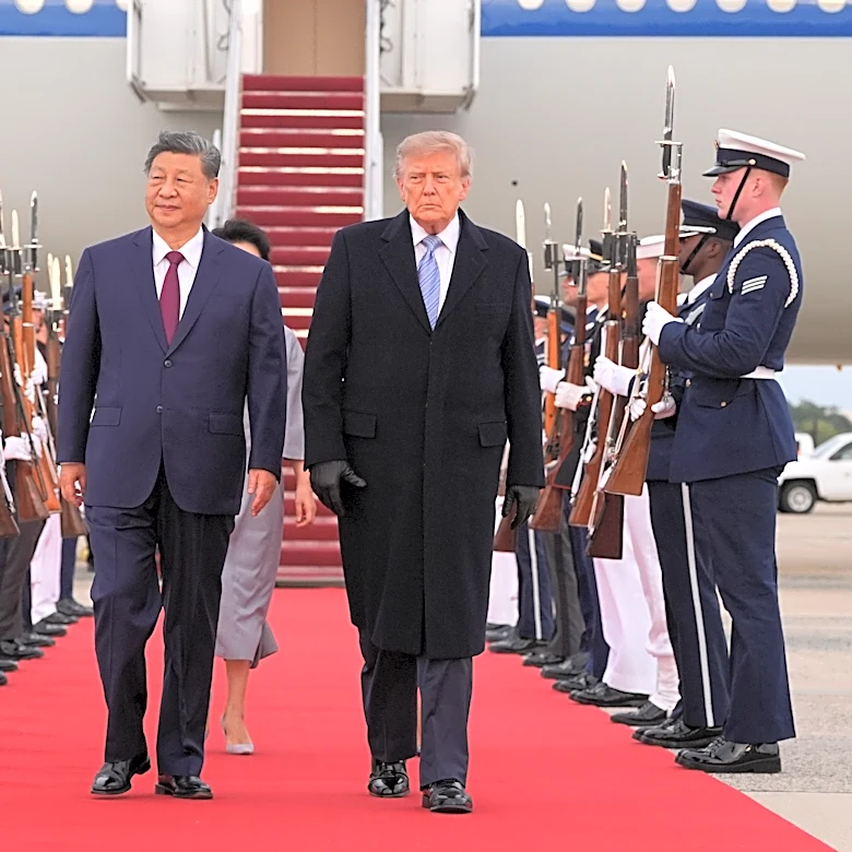 Trump welcomes China's Xi to Washington with planeside ceremony and extension of trade truce