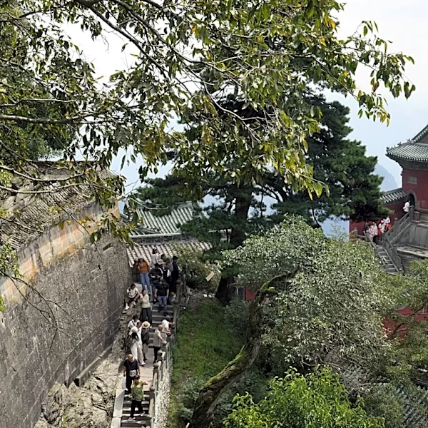 Some climb for faith, others for the views. This Chinese sacred mountain draws them all