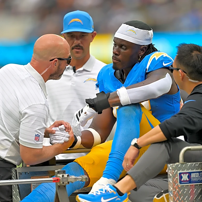 A knee injury sends David Njoku to IR as the Chargers juggle a growing injury list
