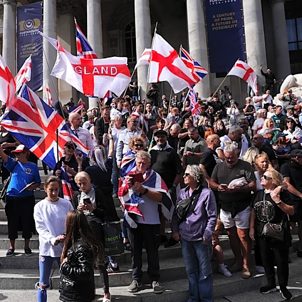 Far-right UK activist arrested after migrant dinghy slashed in the English Channel
