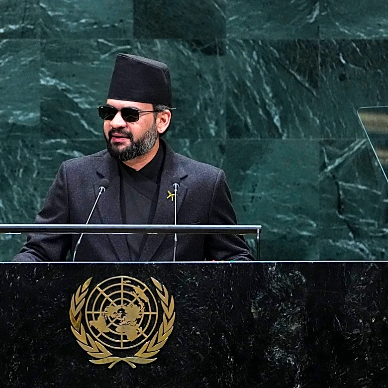 Nepal's leader, at UN, says recent floods serve as a 'warning to the world' about climate change