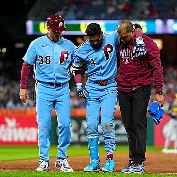 Phillies sit second baseman Luis Arraez after scary ankle sprain as NL playoff race tightens