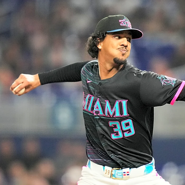 Pérez throws 1-hitter for just 11th MLB complete-game shutout this year as Marlins beat Braves 3-0