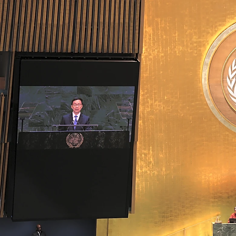 China, as usual, uses UN speech to promote global development as solution to world's challenges