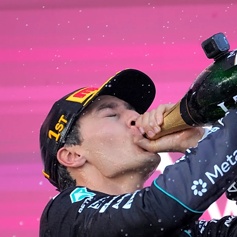 George Russell holds off Verstappen in close finish in Azerbaijan to trim Antonelli's F1 lead