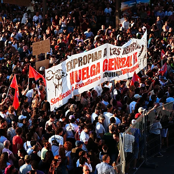 Tens of thousands march to protest Spain's housing crisis after eviction of 87-year-old woman