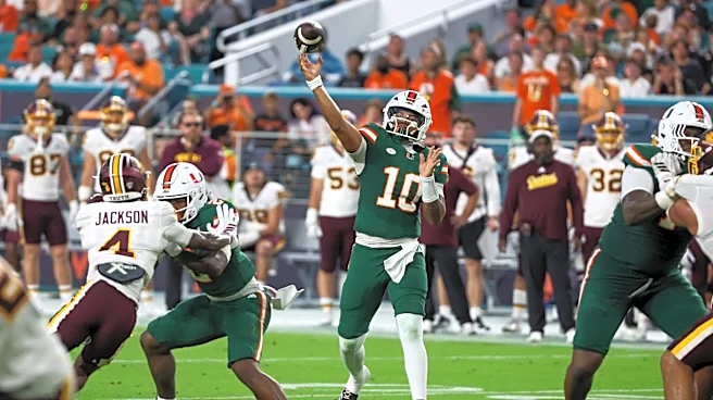 Mensah throws for 338 yards and 3 TDs, No. 6 Miami rolls past Central Michigan 52-3