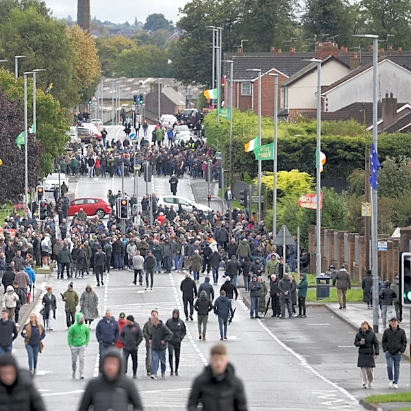 Tensions run high in Northern Ireland after contentious march blocked from historic flashpoint