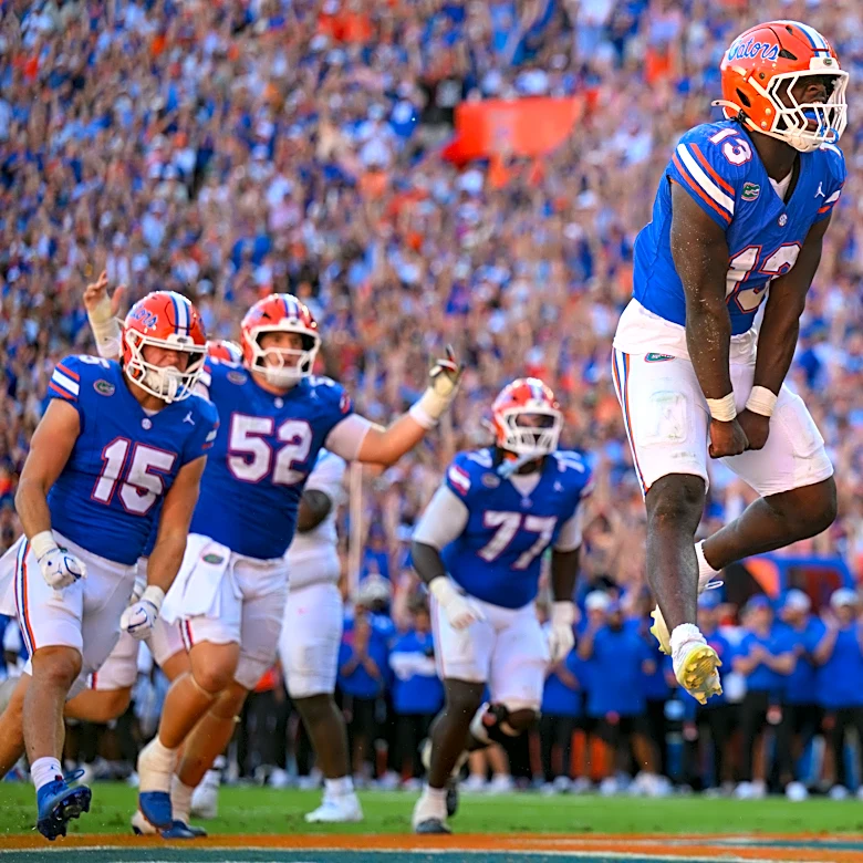 Florida rides win over Rebels to No. 8 ranking in AP Top 25; Texas, Georgia, Notre Dame top 3 again