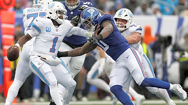 Giants hold on to beat the Titans 12-7 but lose Brian Burns to a knee injury