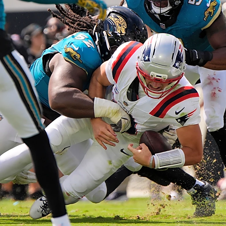 Drake Maye's slump goes from bad to worse for Patriots with a 35-6 drubbing in Jacksonville