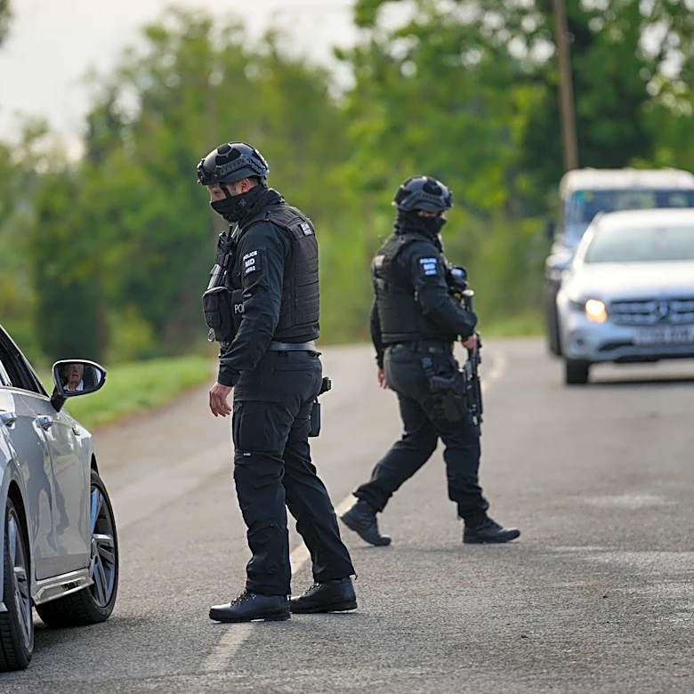 5 men arrested near a US-run air base in England will be released on bail, UK police say