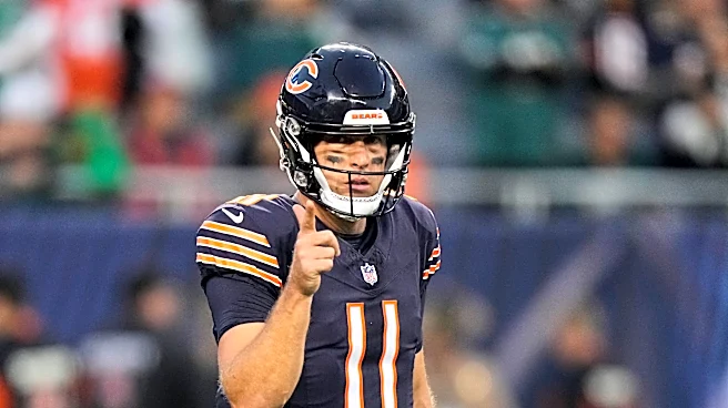 Case Keenum starts at quarterback for the Bears against the Eagles