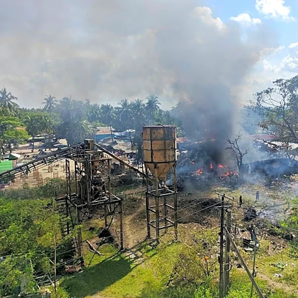 Airstrike near a market in Myanmar's Rakhine state kills 49 people