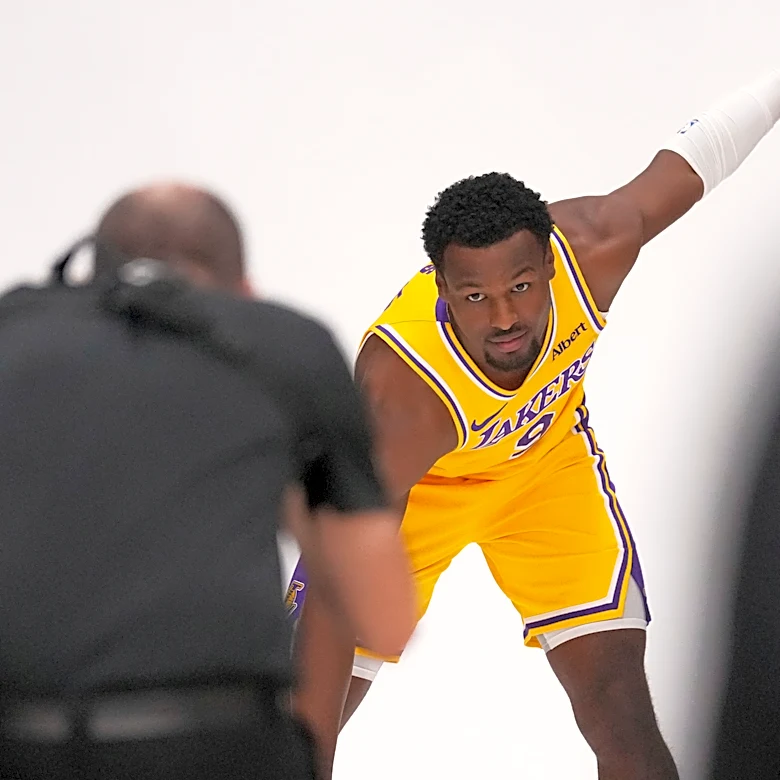Bronny James unbothered by father LeBron's departure, eager to be his own man with younger Lakers