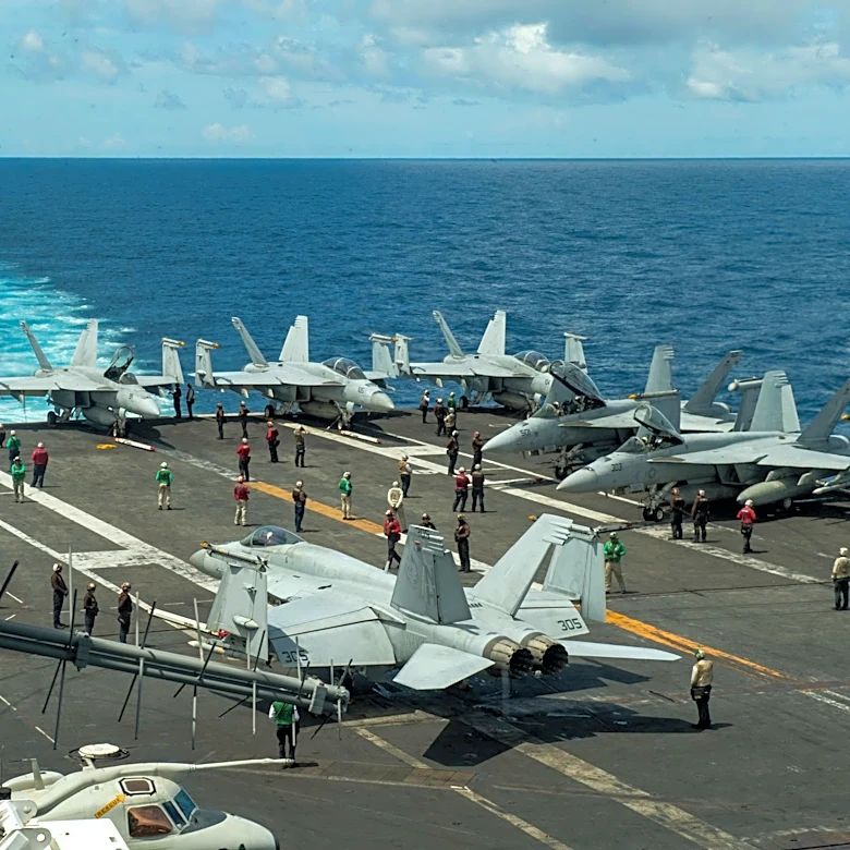 2 Navy aviators eject while landing plane on carrier off Virginia, 6 other sailors also hurt