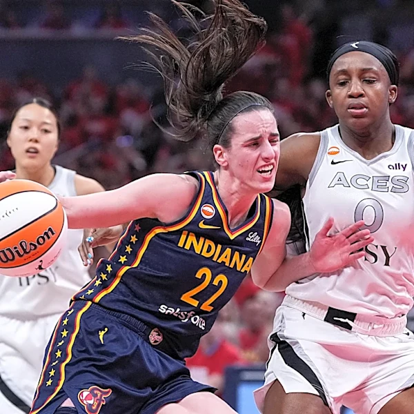 Caitlin Clark, Kelsey Mitchell post big games to help Fever even series with 99-89 win over Aces