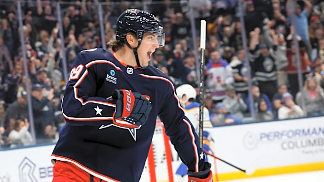 Knies has 2 goals and an assist in Columbus debut as Blue Jackets beat Sabres 6-3