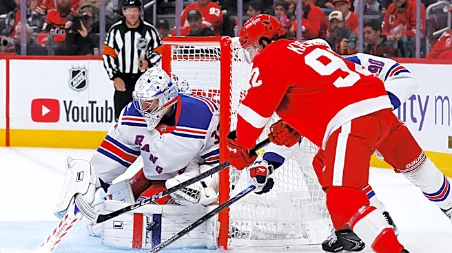 Dylan Garand makes 23 saves for 1st career shutout as Rangers beat Red Wings 2-0