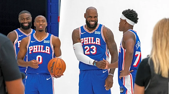 LeBron James was balling, babysitting and putting on a fantastic show in 76ers' debut at scrimmage
